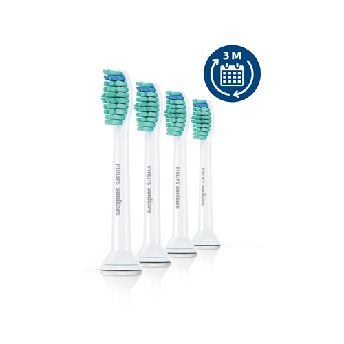 PHILIPS SONICARE PRORESULT C1 HX6014/07 OPZETBORSTEL WIT (4st)
