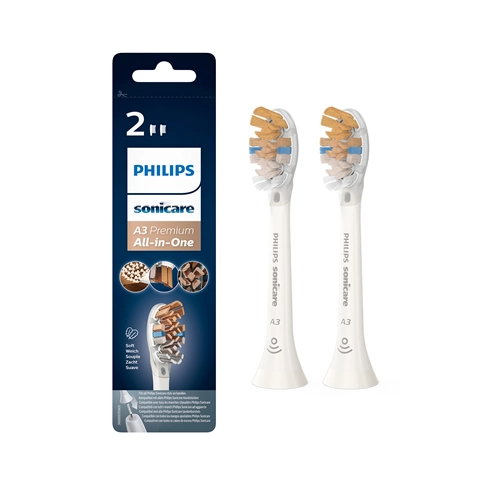 PHILIPS SONICARE ALLINONE A3 HX9092/10 OPZETBORSTEL WIT (2st)