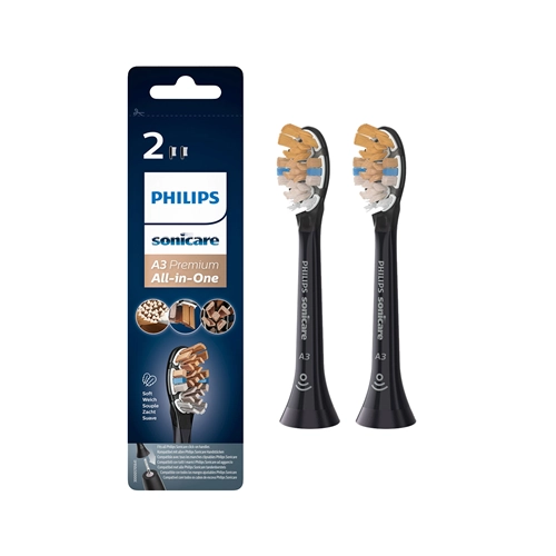 PHILIPS SONICARE ALLINONE A3 HX9092/11 OPZETBORSTEL ZWART (2st)