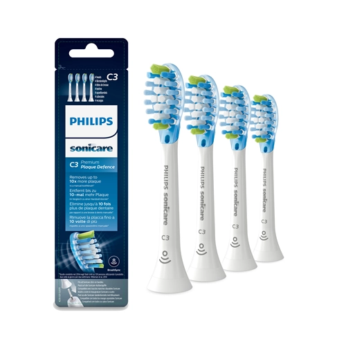 PHILIPS SONICARE PREMIUM PLAQUEDEFENCE C3 HX9044/17 OPZETBORSTEL WIT (4st)
