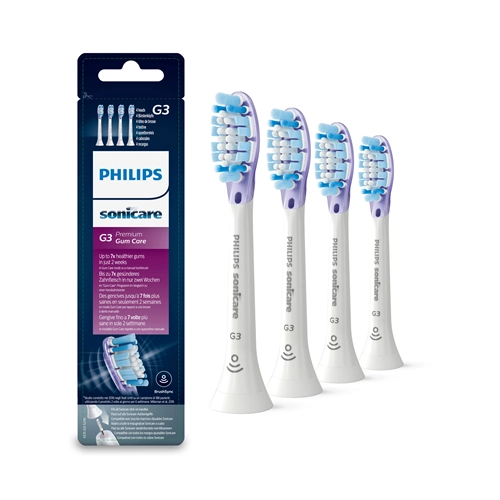 PHILIPS SONICARE PREMIUM GUMCARE DEFENCE G3 HX9054/17 OPZETBORSTEL WIT (4st)