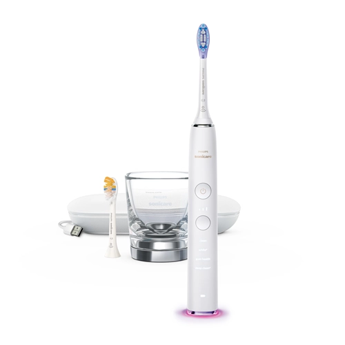 PHILIPS SONICARE DIAMONDCLEAN 9000 SERIE HX9917/88 ELEKTRISCHE TANDENBORSTEL 4 STANDEN 3 INTENSITEITEN WIT