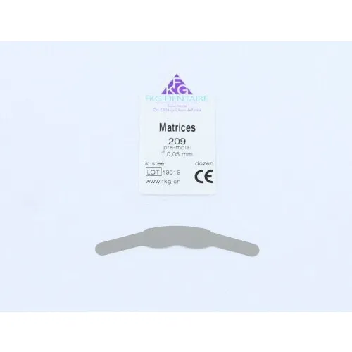FKG PRE-MOLAR MATRICES 209 0,05mm STEEL (12st)