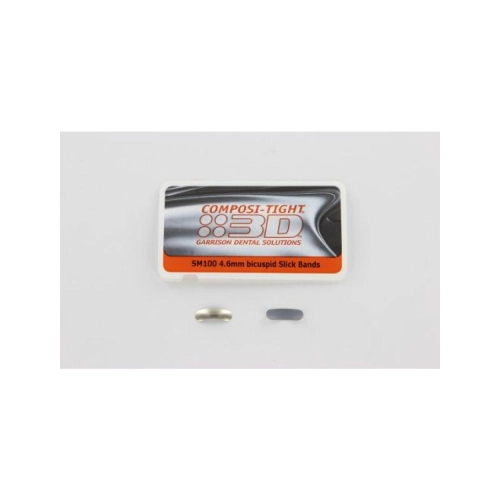 GARRISON COMPOSI-TIGHT 3D SLICK BANDS BICUSPID 4,6mm GRIJS SM-100 (100st)