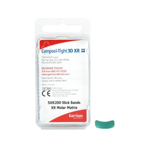 GARRISON COMPOSI-TIGHT SLICK BANDS LARGE MOLAAR 6,4mm GROEN SXR-200 (100st)
