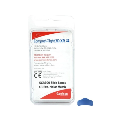 GARRISON COMPOSI-TIGHT SLICK BANDS MOLAAR 6,4mm BLAUW SXR-300 (60st)