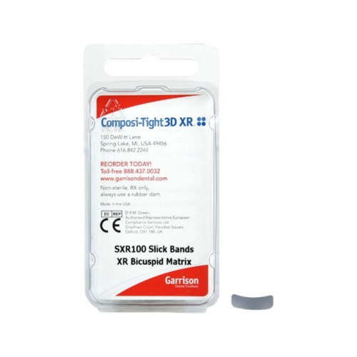 GARRISON COMPOSI-TIGHT SLICK BANDS SMALL PREMOLAAR 4,6mm GRIJS SXR-100 (100st)