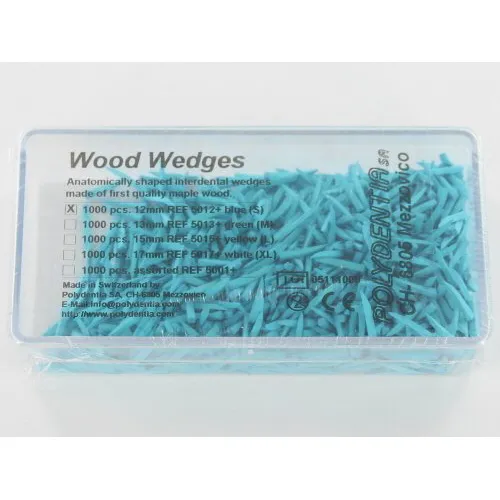 POLYDENTIA WIGGEN SMALL 12mm BLAUW (1000st)