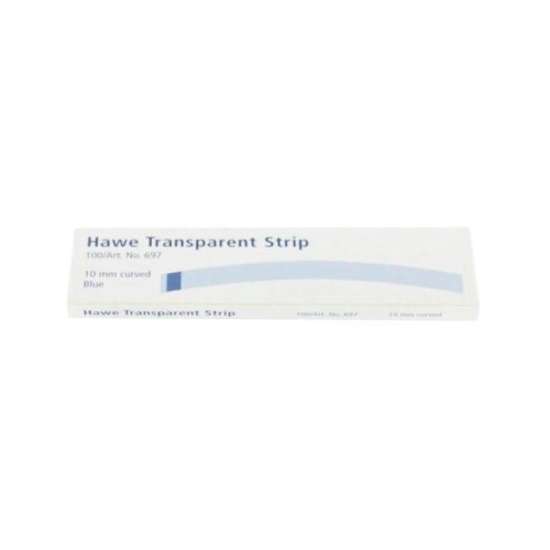 KERR MATRIXSTRIPS GEBOGEN TRANSPARANT 10mm BLAUW NR.697 (100st)
