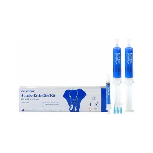 PULPDENT JUMBO ETCH-RITE ETSGEL SPUIT KIT (2x25ml/spuitjes/tips)