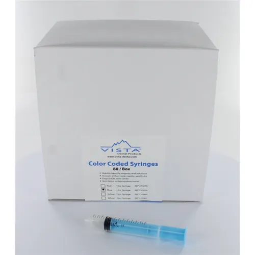 VISTA COLOR LUER LOCK SPUITJES 12cc BLAUW (80st)