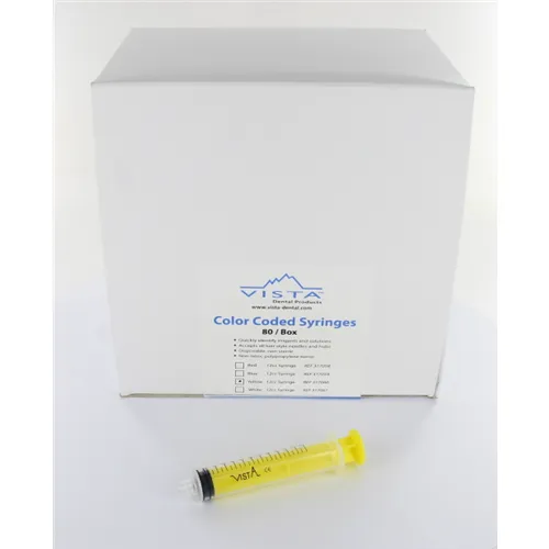 VISTA COLOR LUER LOCK SPUITJES 12cc GEEL (80st)