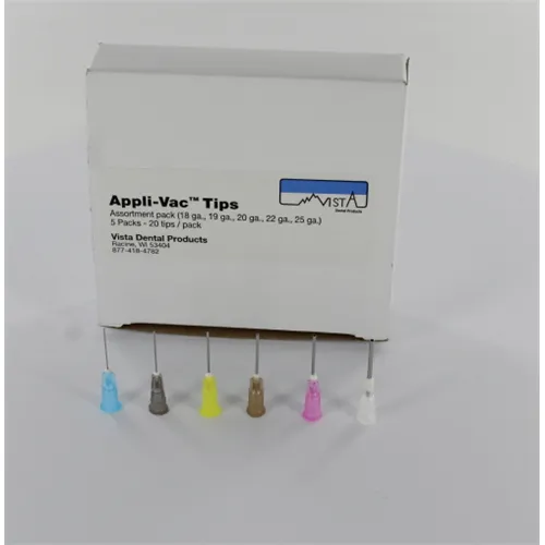VISTA APPLI-VAC 3/4 BENDABLE TIPS ASSORTED (5x20st/18G,19G,20G,22G,25G)