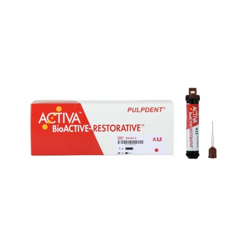 PULPDENT ACTIVA BIOACTIVE RESTORATIVE SINGLE REFILL A3.5 (5ml/20 mixing tips)
