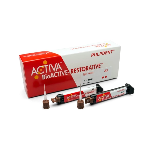 PULPDENT ACTIVA BIOACTIVE RESTORATIVE VALUE REFILL A3.5 (2x5ml/40 mixing tips)
