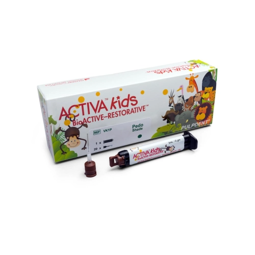 PULPDENT ACTIVA KIDS BIOACTIVE RESTORATIVE SINGLE REFILL OPAQUE WHITE (5ml/20 mixing tips)