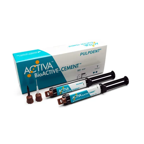 PULPDENT ACTIVA BIOACTIVE CEMENT VALUE PACK TRANSLUCENT (2x5ml/40 mixing tips)