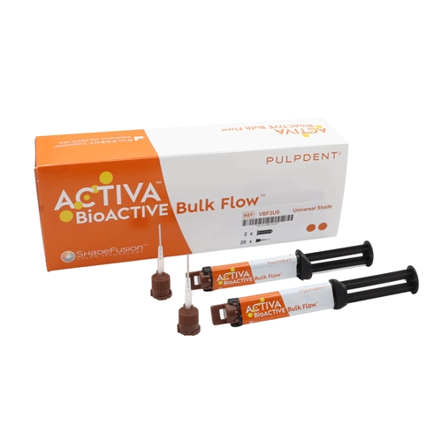 PULPDENT ACTIVA BIOACTIVE BULK FLOW SPUIT TWIN PACK KIT UNIVERSEEL (2x5g/20 mixing tips)