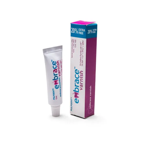 PULPDENT EMBRACE VARNISH TUBE 5% SODIUM FLUORIDE MET CXP (12ml) FVT