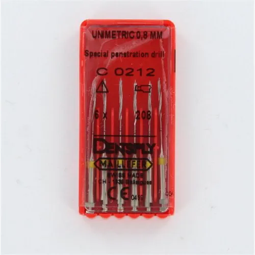 MAILLEFER UNIMETRIC 0,8mm PENETRATIEBOOR GEEL (6st)