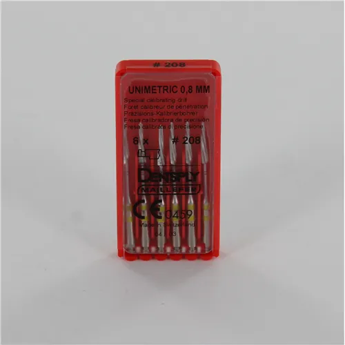 MAILLEFER UNIMETRIC 0,8mm CALIBRATIEBOOR GEEL (6st)