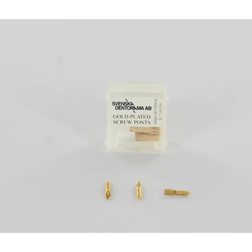 SVENSKA SCREW POSTS GOLD PLATED MEDIUM NR.6 CONICAL CROSS (12st)