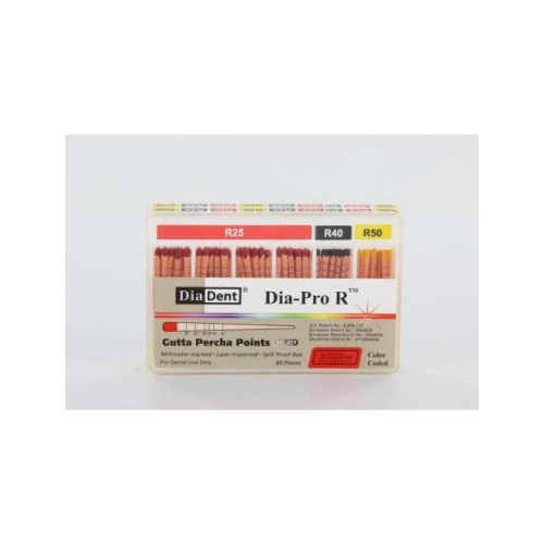 DIADENT GUTTA PERCHA POINTS RECIPROC ASSORTED NR.25/40/50 (60st)