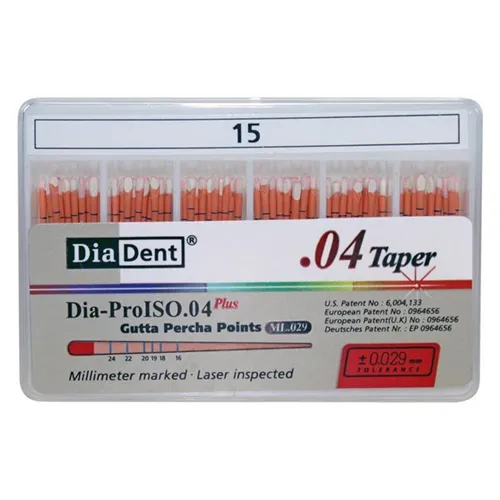 DIADENT GUTTA PERCHA POINTS .04 NR.15 WIT (60st)