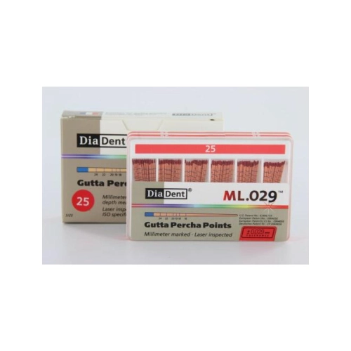 DIADENT GUTTA PERCHA POINTS COLOR-CODED NR.25 ROOD (120st)
