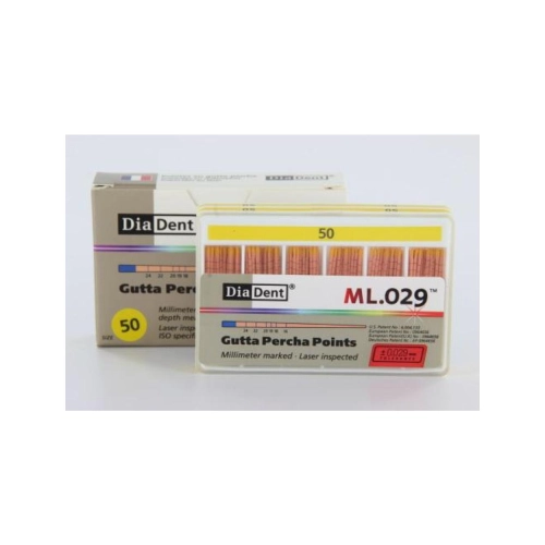 DIADENT GUTTA PERCHA POINTS COLOR-CODED NR.50 GEEL (120st)