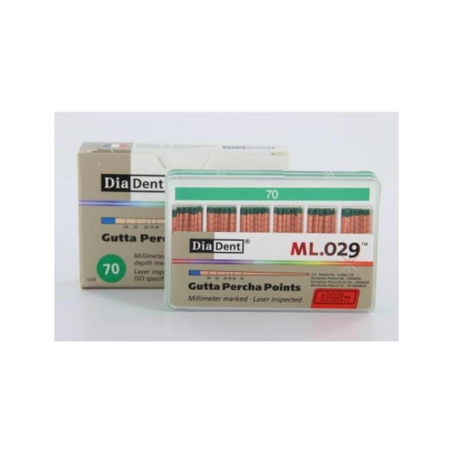 DIADENT GUTTA PERCHA POINTS COLOR-CODED NR.70 GROEN (120st)