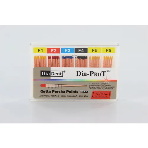 DIADENT GUTTA PERCHA POINTS VOOR PROTAPER ASSORTED F1-2-3-4-5 (60st)
