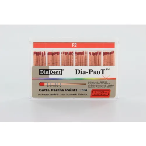 DIADENT GUTTA PERCHA POINTS VOOR PROTAPER F2 ROOD (60st)