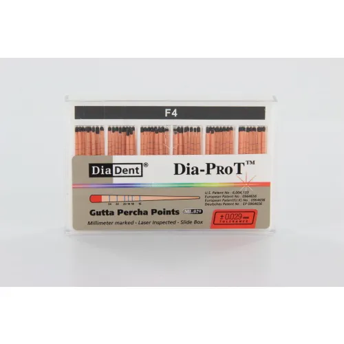 DIADENT GUTTA PERCHA POINTS VOOR PROTAPER F4 ZWART (60st)