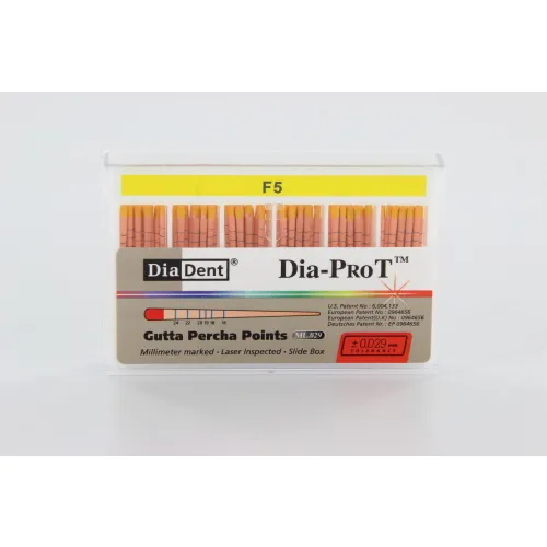 DIADENT GUTTA PERCHA POINTS VOOR PROTAPER F5 GEEL (60st)