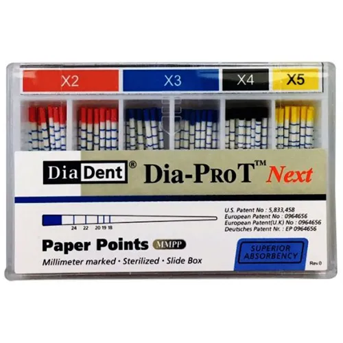 DIADENT PAPER POINTS DIA-PROT NEXT X2 ROOD (100st)