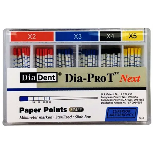 DIADENT PAPER POINTS DIA-PROT NEXT X5 GEEL (100st)