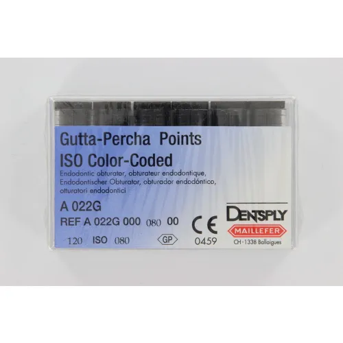 MAILLEFER GUTTA PERCHA POINTS .02 NR.80 ZWART (120st)