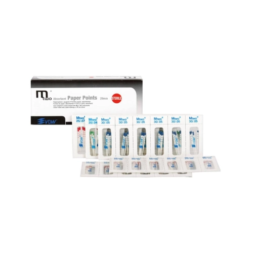 VDW Mtwo PAPERPOINTS 29mm ASSORTED STERIEL (144st)
