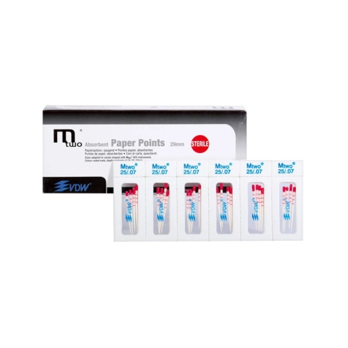 VDW Mtwo PAPERPOINTS 29mm .07 NR.25 STERIEL (144st)
