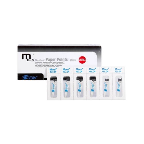 VDW Mtwo PAPERPOINTS 29mm .04 NR.40 ZWART STERIEL (144st)