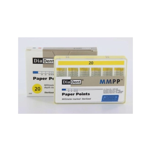 DIADENT PAPERPOINTS COLOR-CODED NR.20 GEEL (200st)