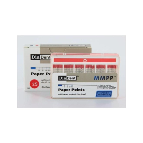 DIADENT PAPERPOINTS COLOR-CODED NR.25 ROOD (200st)