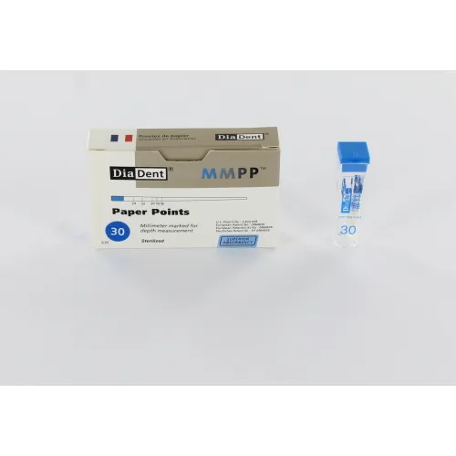 DIADENT PAPERPOINTS COLOR-CODED IN BUISJES NR.30 BLAUW (200st)