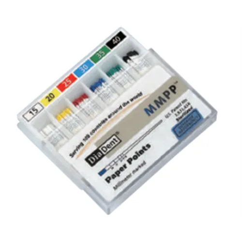 DIADENT PAPERPOINTS COLOR-CODED IN BUISJES NR.50 GEEL (200st)