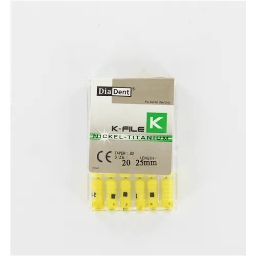 DIADENT NiTi K-FILES .02 25mm NR.20 GEEL (6st)