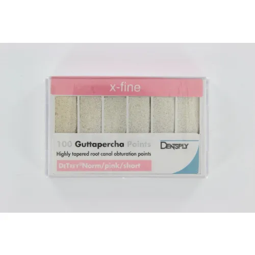 DETREY GUTTA PERCHA POINTS PINK SHORT X-FINE (100st)