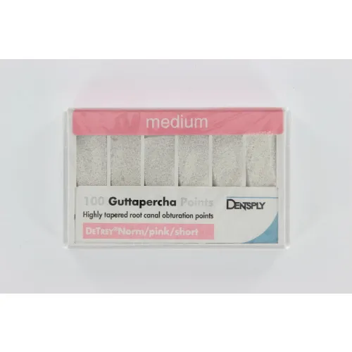 DETREY GUTTA PERCHA POINTS PINK SHORT MEDIUM (100st)