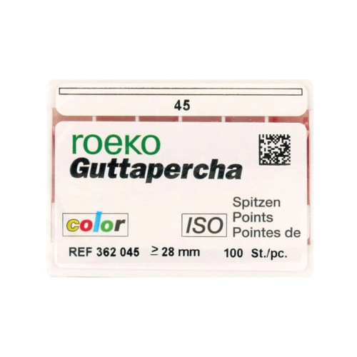 ROEKO GUTTA PERCHA POINTS ISO-COLOR NR.45 WIT (100st)