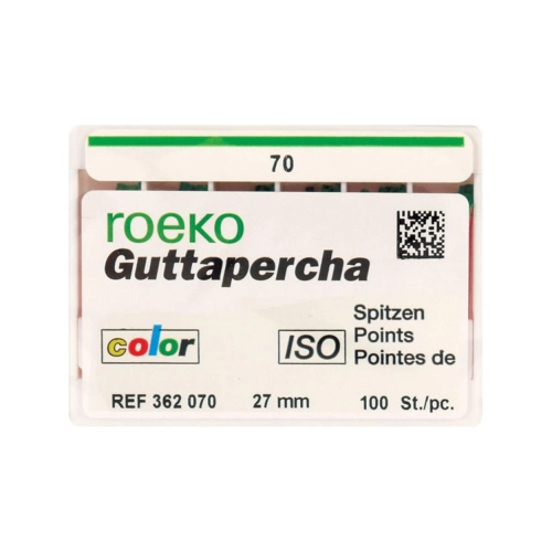ROEKO GUTTA PERCHA POINTS ISO-COLOR NR.70 GROEN (100st)
